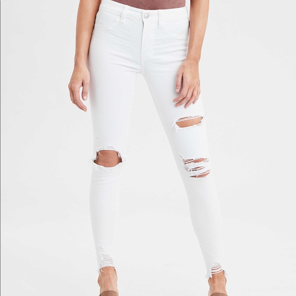 American Eagle white jeggings